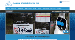 Desktop Screenshot of cronullasutherlandkayakclub.com