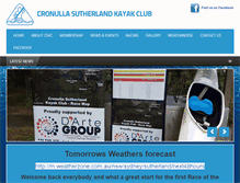 Tablet Screenshot of cronullasutherlandkayakclub.com